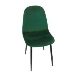 Velour Chair with Black Legs
