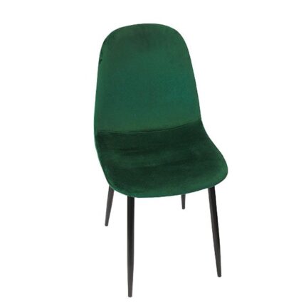 Velour Chair with Black Legs