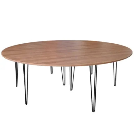 7ft Walnut D-End Table