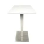 Piazza Poseur Table 600 Square White